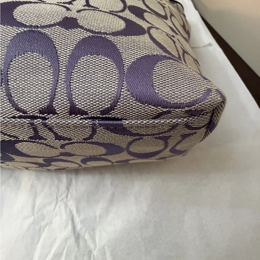 Coach Yellow and Purple Signature Tote